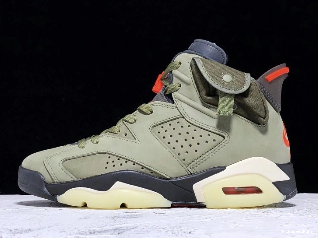 MaikeSneakers Scott CN1084-200 6 Medium Travis Olive x Jordan Air 0714